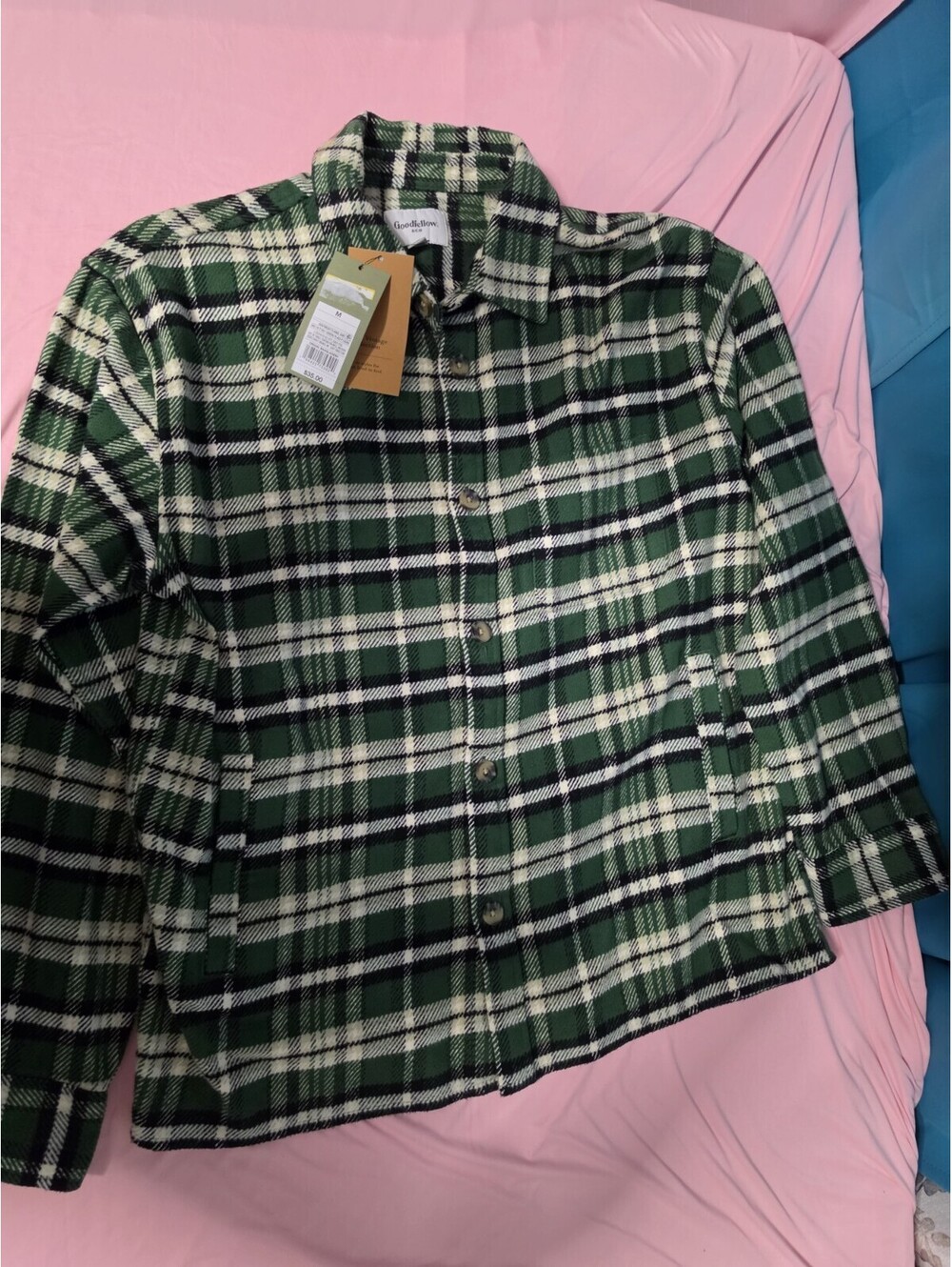 The Goodfellow & Co™ Men's Vintage Heavy Weight Flannel Long Sleeve Shirt in...